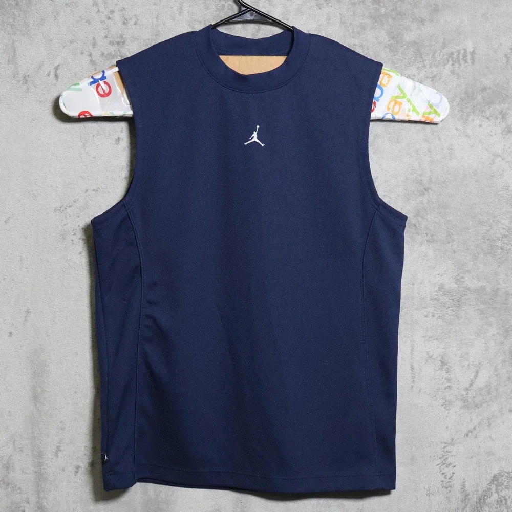 Vintage Jordan Jersey Mens Medium Navy Blue Jumpman Athletic Basketball Y2K